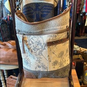 Myra Bag Crossbody in Gray and Brown